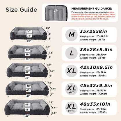 Bedsure SupportMax™ Extra Thick Orthopedic XL Dog Beds. Chosen for real quality, fits naturally