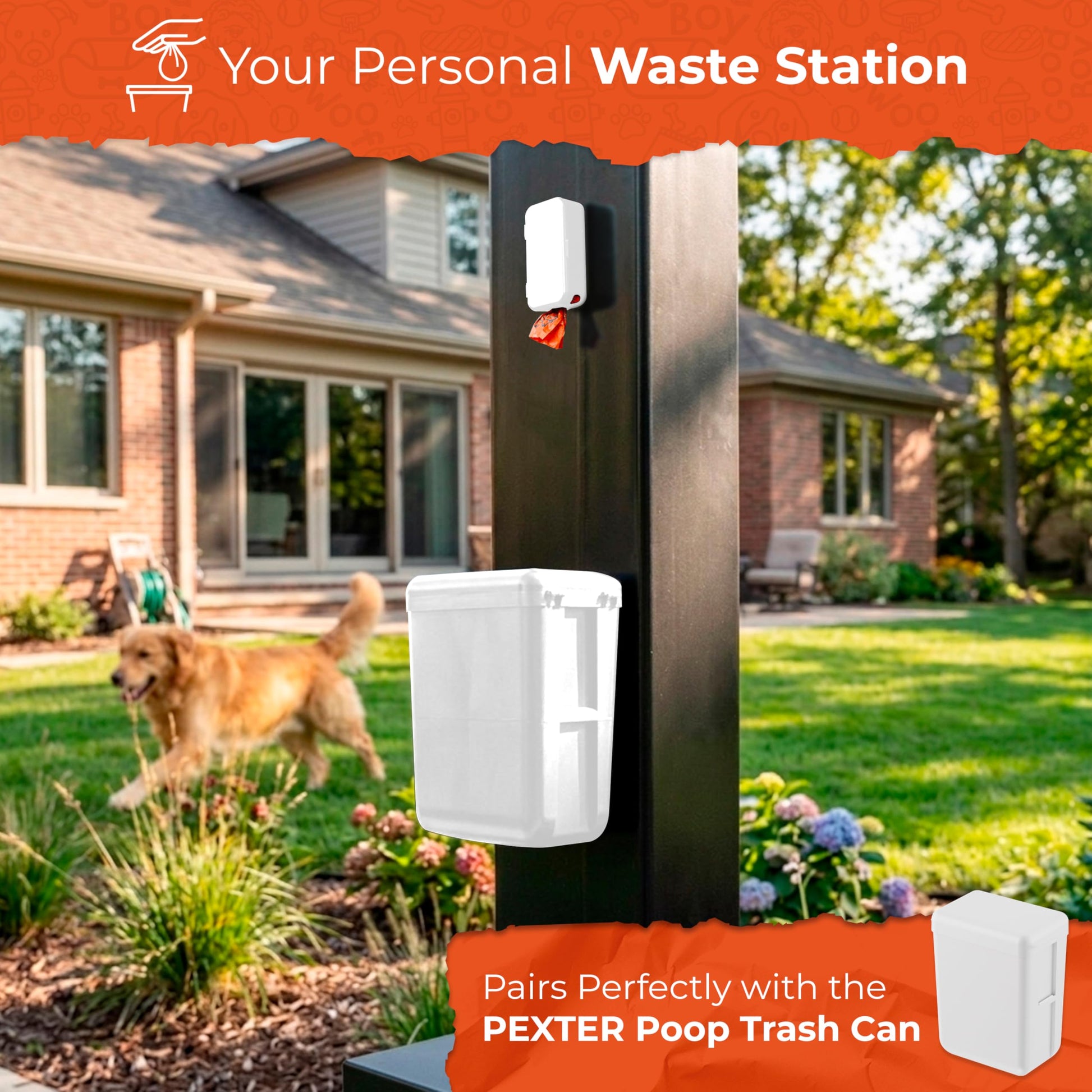 PEXTER Dog Poop Bag Dispenser. Chosen for real quality, fits naturally into modern pet homes.