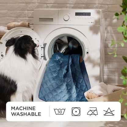 Bedsure Orthopedic Dog Bed for Large Dogs - Thick Flat Memory Foam Pet Mattress with Removable Washable Cover and Egg Crate Foam, Suitable for Pet Up to 65 lbs, 36x27x3.5 Inches, Navy