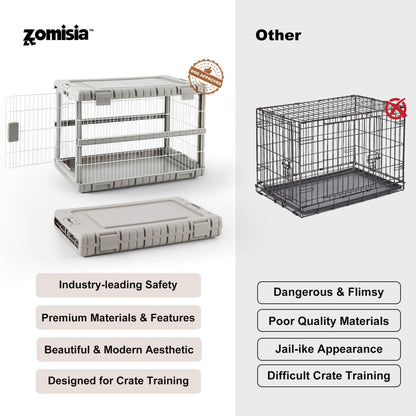 ZOMISIA Collapsible Dog Crate for Large Dogs. Chosen for real quality, fits naturally into modern