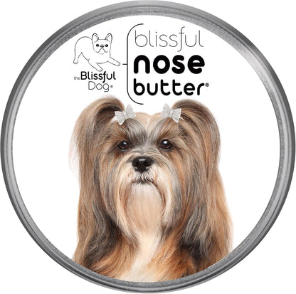 The Blissful Dog Lhasa Apso Nose Butter for Dry, Cracked Skin, Lick-Safe Dog Nose Balm with Moisturizing Shea Butter, Almond, Olive, and Essential Oils, Pet Supplies, Uncented, 4 oz.