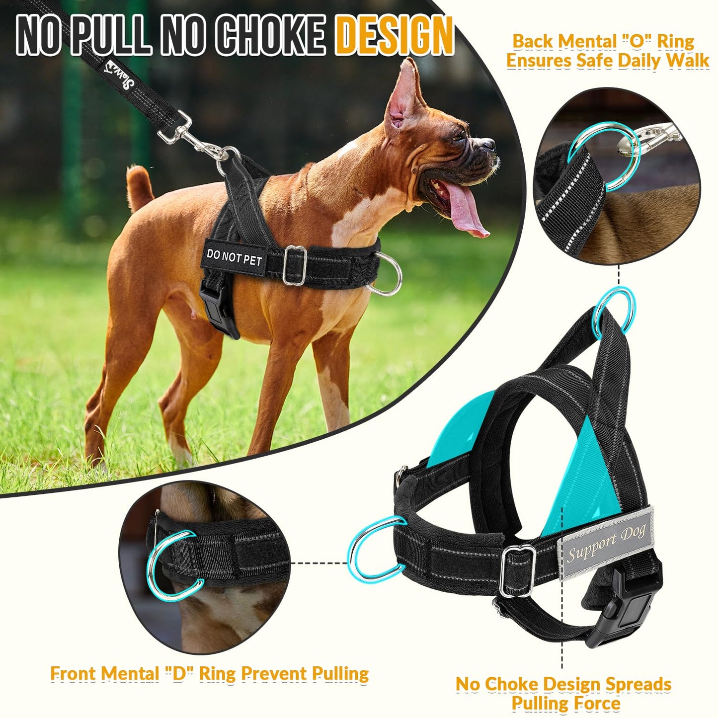 SlowTon No Pull Dog Harness with Front Clip. Chosen for real quality, fits naturally into modern