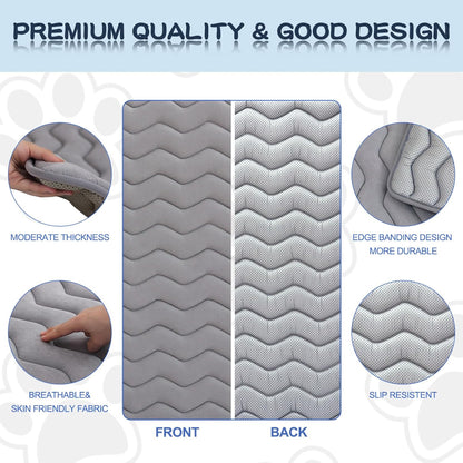 Bubble bear Dog Crate Mat - Upgraded Thick, Ultra Soft, Washable & Anti-Slip Kennel Pad for Small/Medium/Large Dogs, Dark-Hued to Hide Stains (48"x30")