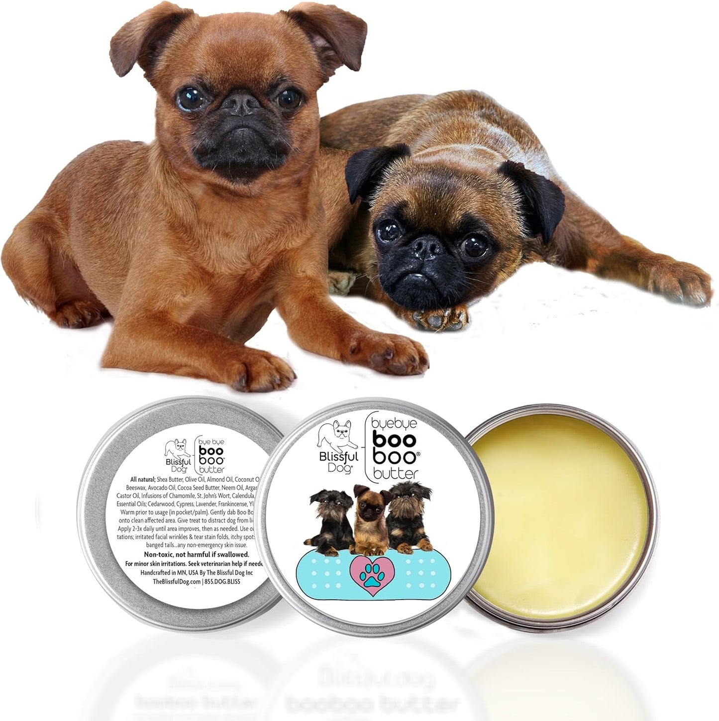 The Blissful Dog Brussels Griffon Boo Boo Butter, 2-Ounce