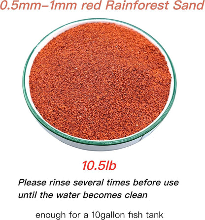 11lb Natural South American Rainforest Sand, Aquarium red Sand, Lava Rock Soil, Red Lava Rock Sand, Succulent Sand Fish Tank Sand Aquarium Substrate Sand