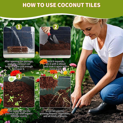 Coco Coir Brick for Plants- 5 Pack,1.4lbs 100% Organic Coconut Coir Soil Neutral pH, for Plant Growth and Root Developmentfor Growing Vegetables & Ideal Reptile Bedding (5)
