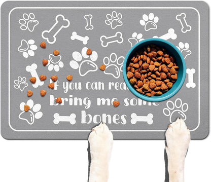 Pet Feeding Mat for Floors Waterproof Dog Mat for Food and Water Absorbent Quick Dry Non Slip mat for Cat Bowls