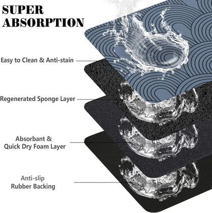 Dog Food Mats for Floors Absorbent, Pet Cat Food Mat - Quick Dry Dog Mat for Food and Water Boho Pet Supplies