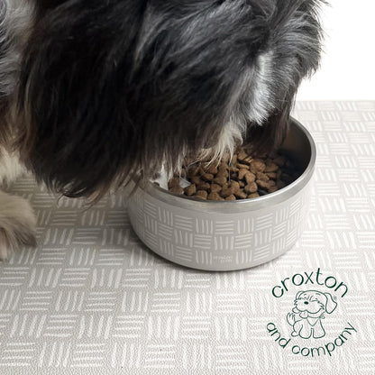 CROXTON & CO. Stainless Steel Pet Bowl for Dogs & Cats | Insulated Food Bowls for Dog Cat | No Tip No Slip | Non-Slip Rubber Base | Dishwasher Safe | Medium (4 Cups)