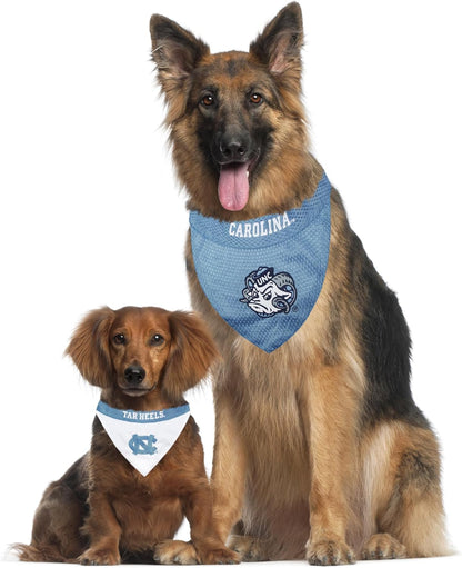 Pets First NCAA Reversible Bandana. North Carolina Tar Heels Sports Fan Pet Bandana Small/Medium, Home & Away!