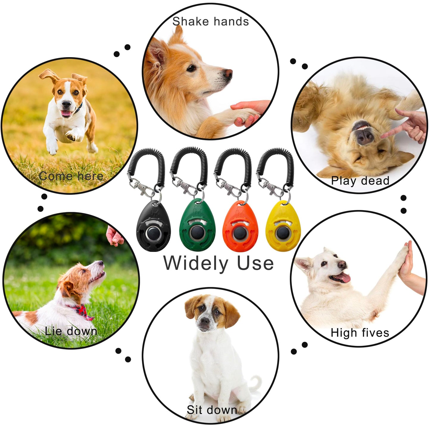 HoAoOo Pet Training Clicker with Wrist Strap. Chosen for real quality, fits naturally into modern