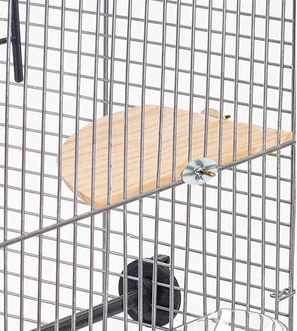 Bird Perch Platform Stand Wooden Parrot Perch Corner 5.9 Inches Fan Shape Playground Cage Accessories Parrot Stand Flat Perches for Bird Cages Corner Shelf for Birds Parrots Hamster Gerbil