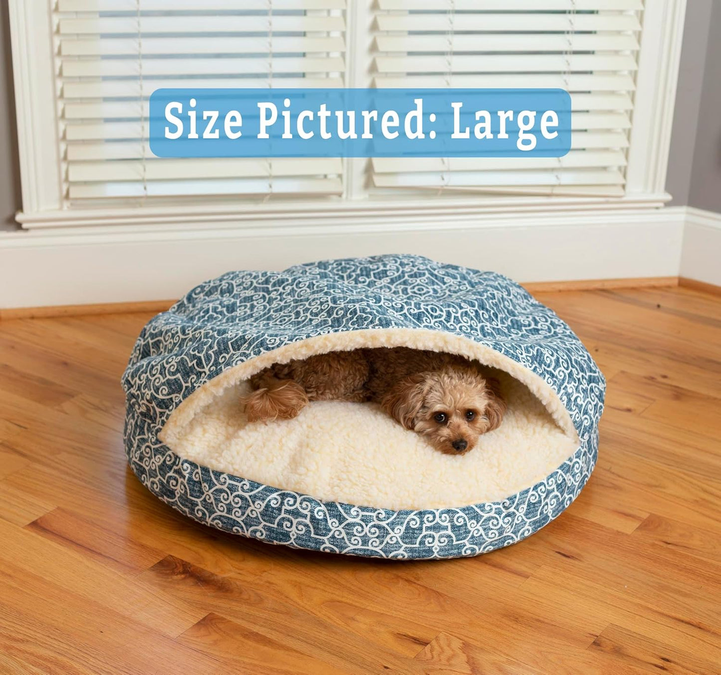 Snoozer Luxury Cozy Cave Pet Bed, Wag Collection, Small - Ramey Oxford