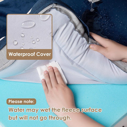 EHEYCIGA Orthopedic Dog Bed for Small Dogs, Waterproof Memory Foam Small Dog Beds with Sides, Non-Slip Bottom and Egg-Crate Foam Medium Pet Couch Bed with Washable Removable Cover, Navy