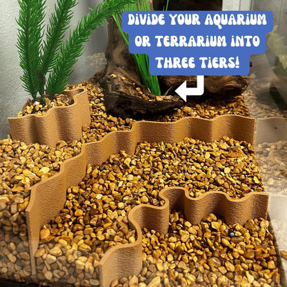 REEFSHAPE Aquarium or Terrarium Substrate Cliffs Combo Pack | Separate Substrate Layers in Aquariums or Terrariums to Create Cliffs & Depth | Made in USA (Cliff Combo, Tan)