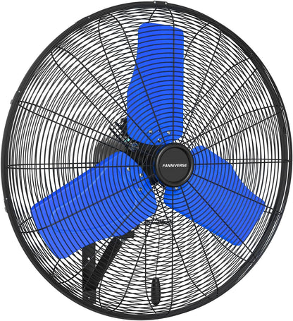 24 Inch 9500 CFM Waterproof Wall Fan Pro Series - Outdoor High Velocity Wall Mount Fan with Enclosed Motor for Residential, Warehouse, Patio, Shop, Garage, Barn UL Safety Listed