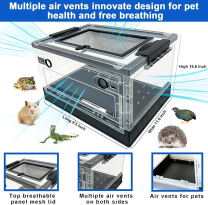 Hamster breeding House Reptile breeding Cages with Wheels (Small Size)