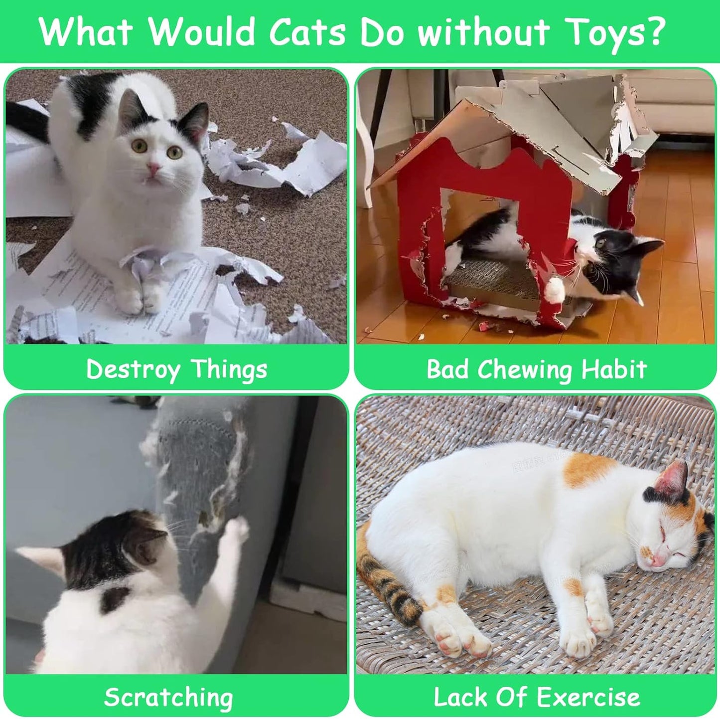 Cat Toys Pineapple with Natural Catnip Inside, Interactive Catnip Toys for Indoor Cats Kitten Kicker, Dental Kitty Chew Toy 6 Pack