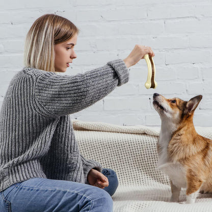 Sosation 6 Pcs Dog Toys for Aggressive Chewers Nylon Beef Flavor Bones Tough Puppy Teething Toys Puppy Chew Bones for Large Medium Small Breed Dogs Puppies Pets Chew Toys(Medium)