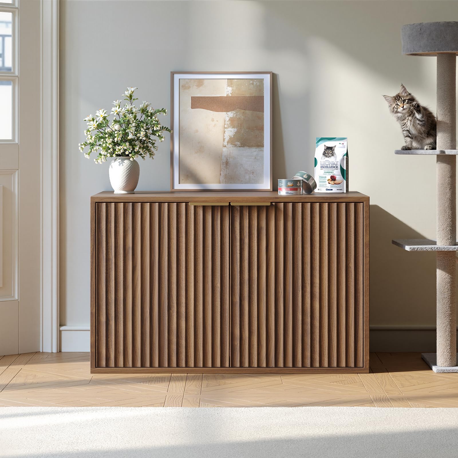 Evermagin 31.5" Cat Litter Box Enclosure Furniture. Chosen for real quality, fits naturally into