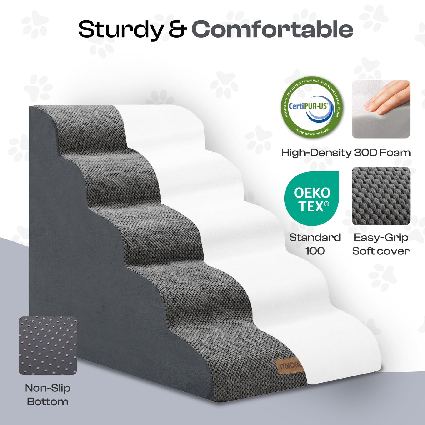 Miorun Extra Wide Dog Stairs for Large Dogs. Chosen for real quality, fits naturally into modern