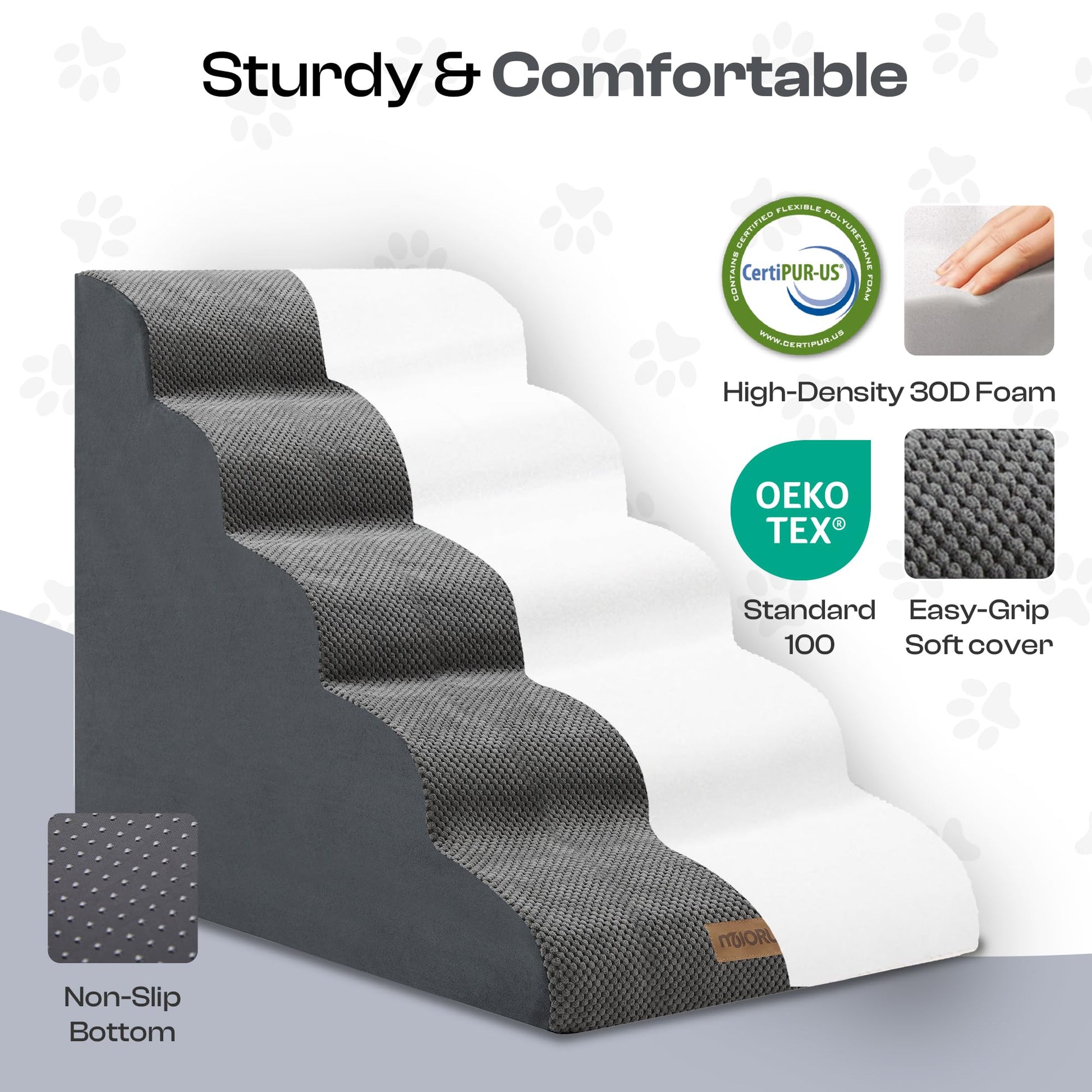 Miorun Extra Wide Dog Stairs for Large Dogs. Chosen for real quality, fits naturally into modern