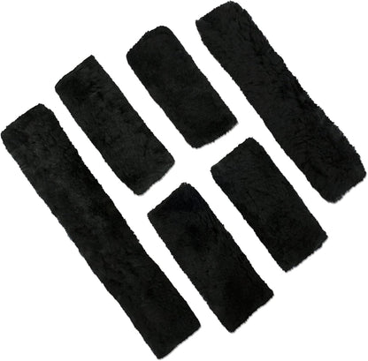 ECP Equine Comfort Products Merino Sheepskin Halter Fleece Set for Horses, 100% Natural Wool, Chafe Protection, Breathable Relief & Cushioned Comfort, Machine Washable, 6-Piece Set