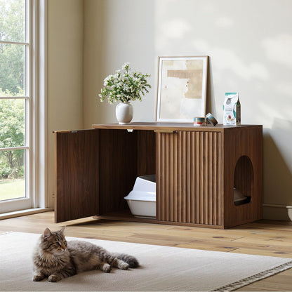 Evermagin 31.5" Cat Litter Box Enclosure Furniture. Chosen for real quality, fits naturally into