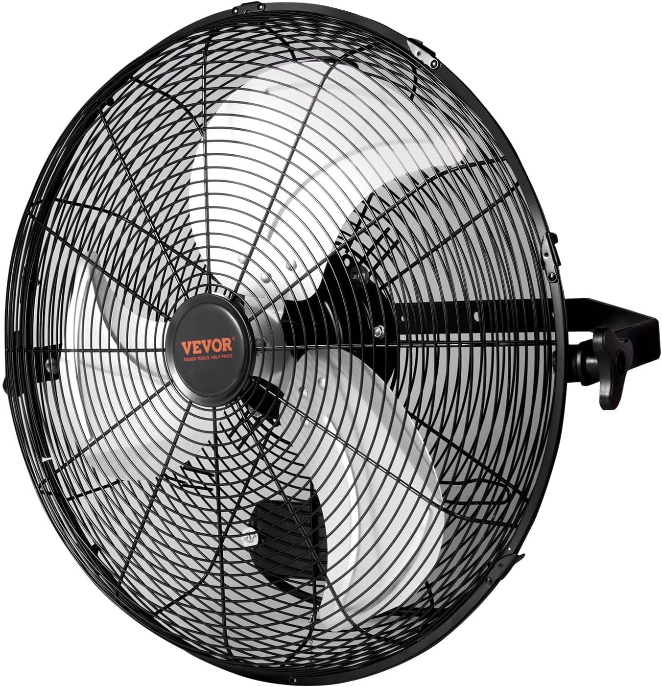 VEVOR 18 Inch Industrial Wall Mount Fan 2PCS, High Velocity 4000 CFM with 3-Speed Manual Control & 360° Tilt Adjustment, for Indoor Use, Warehouse, Workshop, Basement, and Commercial Spaces
