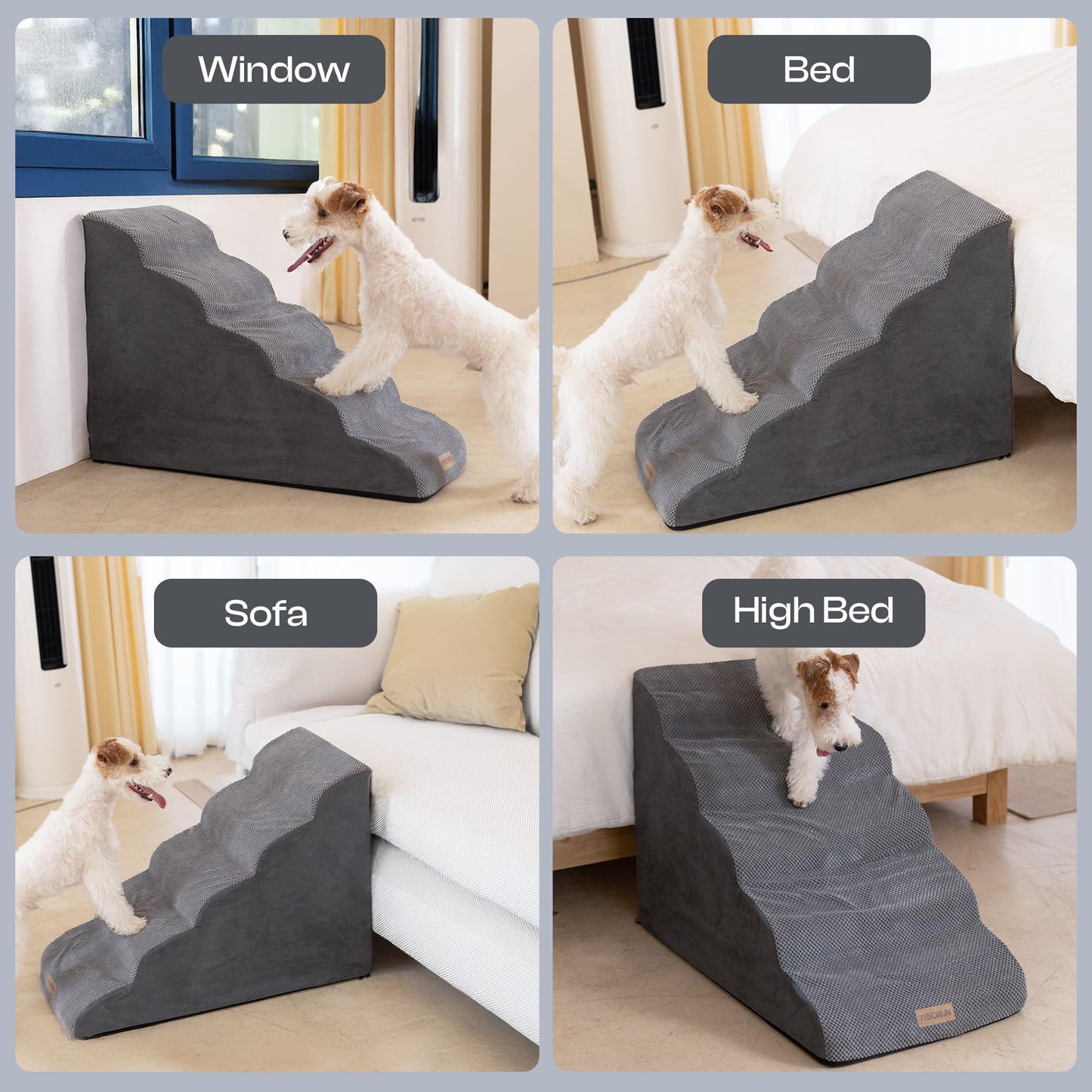 Miorun Extra Wide Dog Stairs for Large Dogs. Chosen for real quality, fits naturally into modern