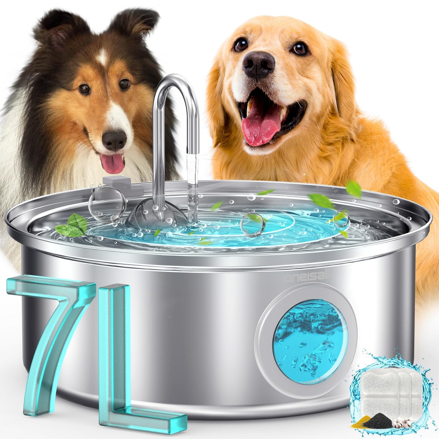 oneisall 7L/230oz Dog Water Fountain for Multi. Chosen for real quality, fits naturally into modern