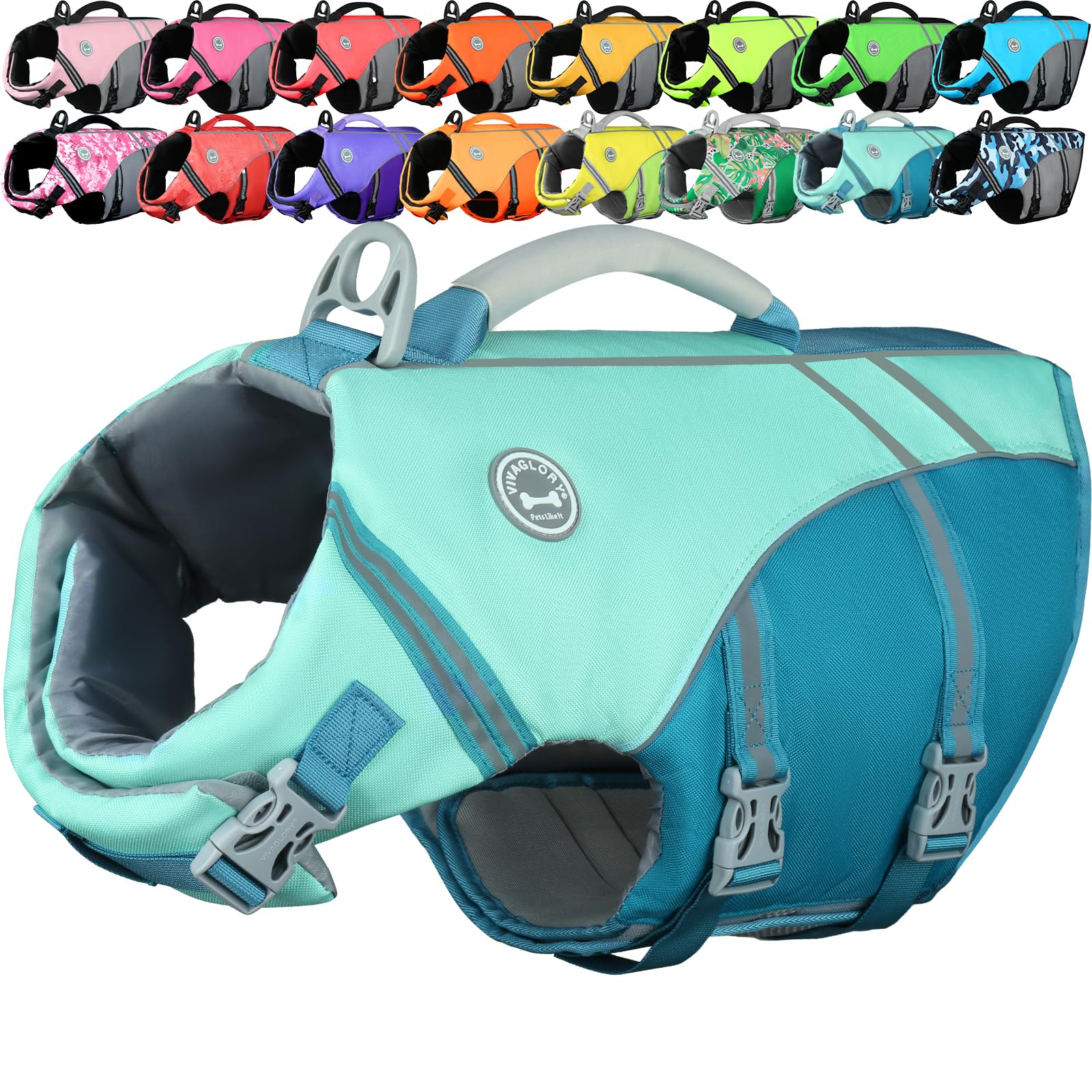 VIVAGLORY Dog Life Vest Sports Style Dog Swim Vest. Chosen for real quality, fits naturally into