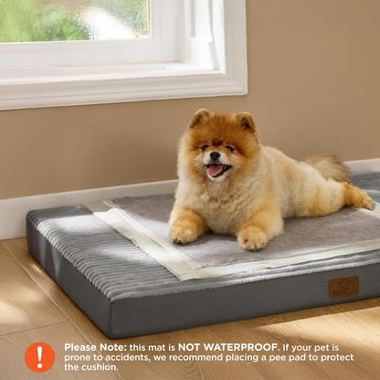 Bedsure Dog Bed for Small Dogs - Orthopedic Pet Beds with Removable Machine Washable Cover, Egg Crate Foam Puppy Pad, Suitable for Pet Up to 20 lbs, 23"x17"