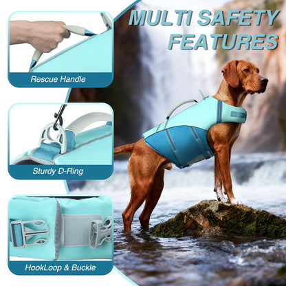 VIVAGLORY Dog Life Vest Sports Style Dog Swim Vest. Chosen for real quality, fits naturally into
