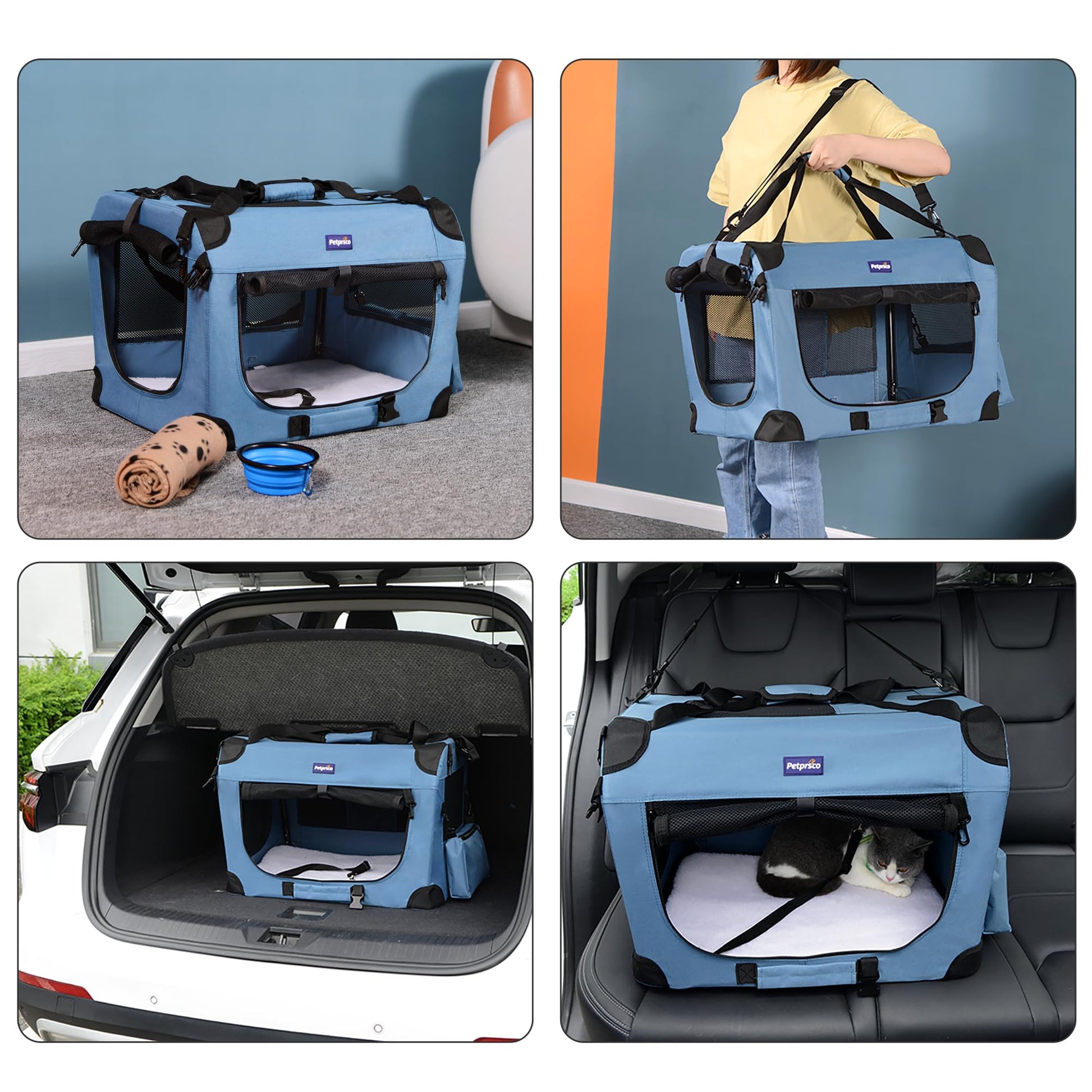 Petprsco Portable Collapsible Dog Crate. Chosen for real quality, fits naturally into modern pet