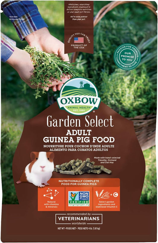 Oxbow Animal Health Garden Select Guinea Pig Food, Adult Guinea Pig, Made Timothy Hay, Vitamin &