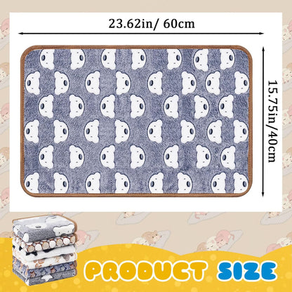 6 Pcs Guinea Pig Bedding Cage Liners Small Animal Flannel Blankets Sleep Mat Absorbent Reusable Pet Pee Bedding Pad Cover for Hamster Ferret Chinchilla Rabbit Hedgehog (16 x 24 Inch, Multi)