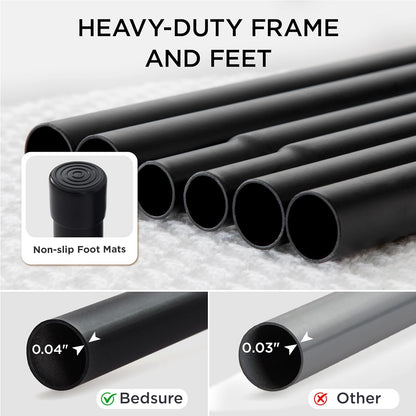 Bedsure Outdoor Elevated Dog Bed Large Sized Dog, Portable Indoor & Outdoor Cooling Raised Cot Pet Hammock Bed with Skid-Resistant Feet, Frame with Breathable Mesh, Grey, 49 inches