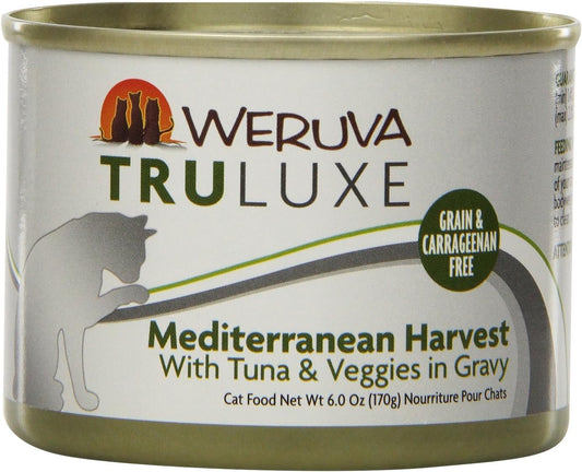 Weruva TruLuxe Cat Food, Mediterranean Harvest with Tuna Whole Meat & Veggies in Gravy, 6oz (Pack
