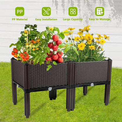Raised Garden Bed with Legs Planters for Outdoor Plants pots Elevated Garden Boxes Garden Patio Balcony Deck to Planting Flowers Vegetables Tomato and Herbs