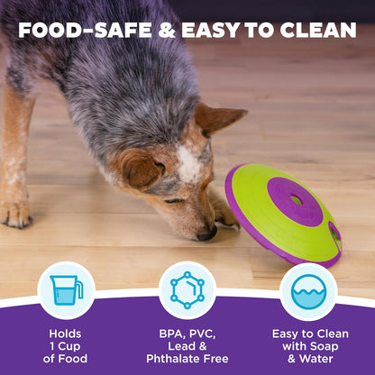 Outward Hound by Nina Ottosson Dog Treat Maze Dog Puzzle Enrichment Toy, Level 2 Intermediate, Green