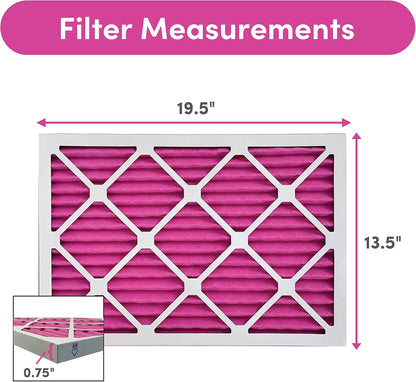 Colorfil 14x20x1 Air Filter (6-Pack) | Made in the USA | Color Changing | Remove Cat and Dog Odor | MERV 8 for Pet Hair Dander and Dust | 13.5"x19.5"x0.75" Exact Size