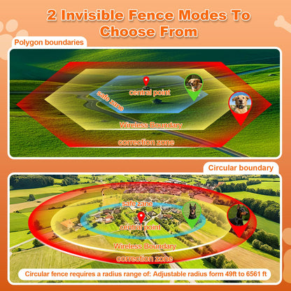 GPS Wireless Dog Fence System Collar 2 Modes 2 Pack No. Chosen for real quality, fits naturally