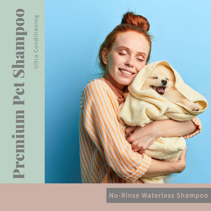 Begley's No Rinse Waterless Pet Shampoo, Bathless Cleaning, Deodorizing, and Odor Removal for a Shiny, Fresh Smelling Coat - Effective for Dogs, Puppies, and Cats - Refill, Fresh Oatmeal Mango
