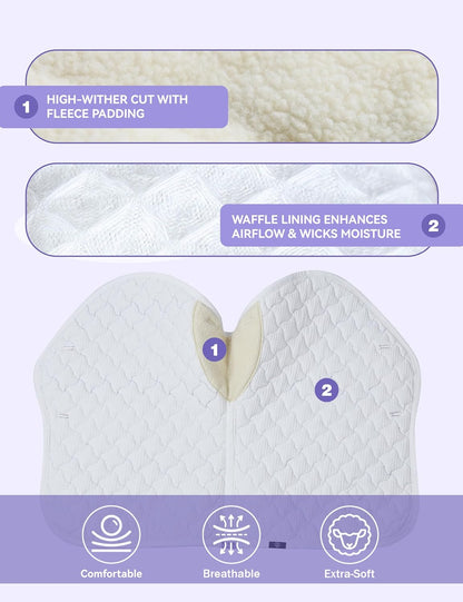 Close Contact Non-Slip Design Horse Riding Pad Moisture-Wicking Shock Absorbing English Saddle Pad for Horses