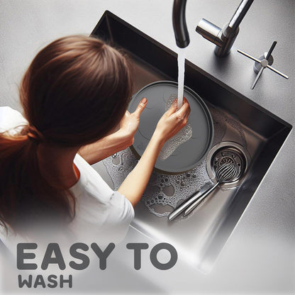 Dog Food Mat Round 10" - Raised Edges Dogs Mat for Food and Water Prevent Spill, Waterproof Cat Food Mats Protect Floors, Easy Clean Dog Bowl Mats for Food and Water, Silicone Pet Feeding Placemats