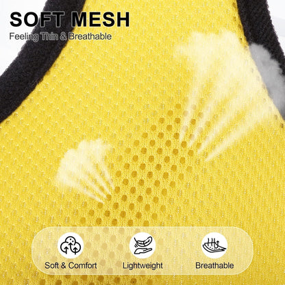 BINGPET No Pull Dog Harness,Soft Mesh Breathable All Weather Vest Harness,Safety Protection Design Durable Adjustable Step-in Easy Walk Dog Harness for Small Medium Large Dogs(Yellow,S)
