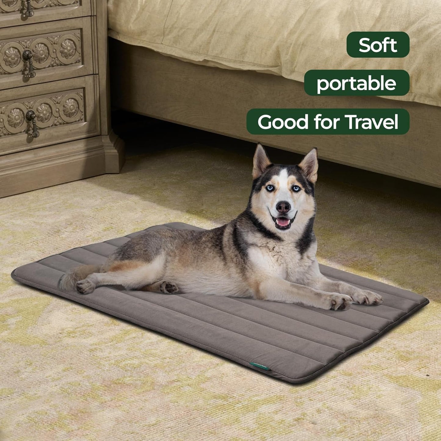 BALANCE Dog Crate Pad, Dog Foam Crate Mat Kennel Pad, Washable Water-Resistant Pet Bed Flat Dogs Cage Mat for X-Large Dogs