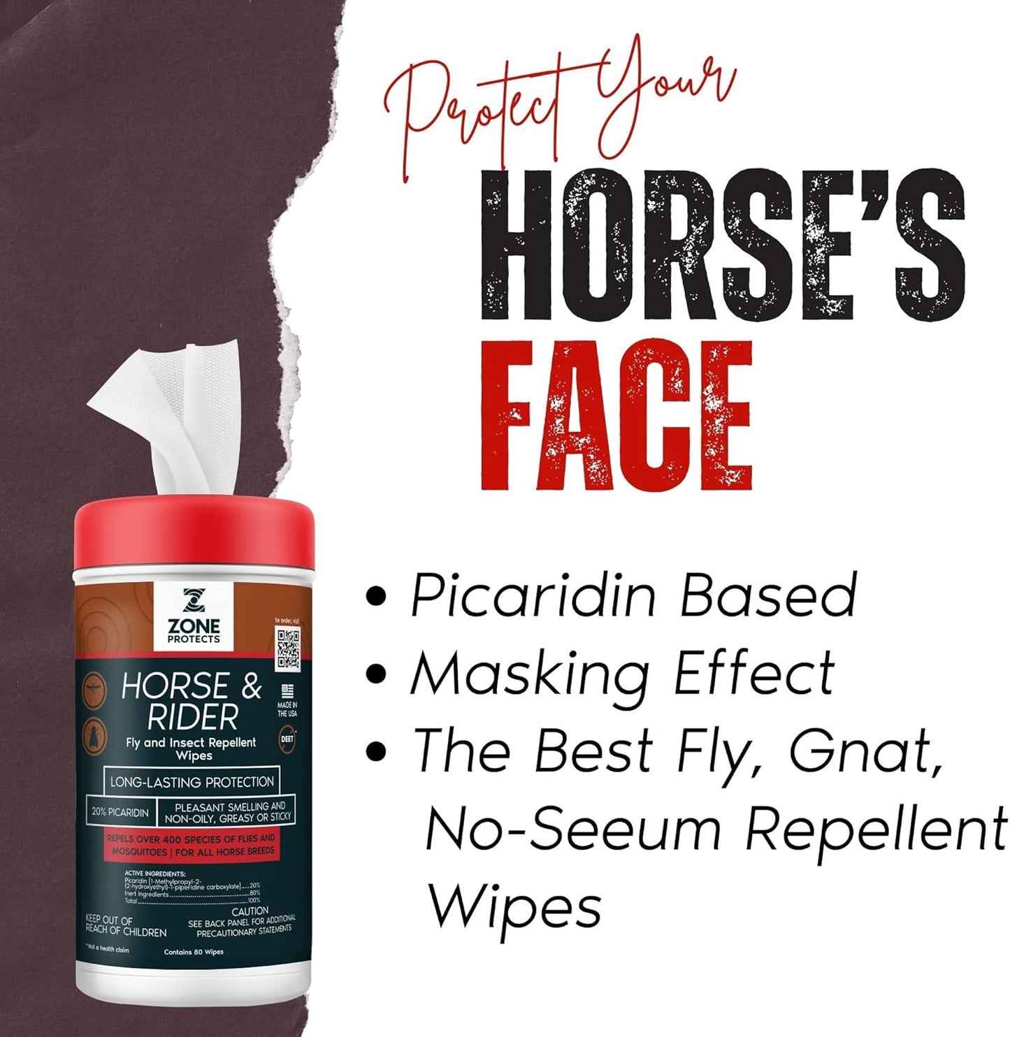 Horse & Rider Fly/Insect Repellent Starter Pack; Picaridin Based 10oz Continuous Spray, 32oz Refill, 80-Count Face/Ear Wipes