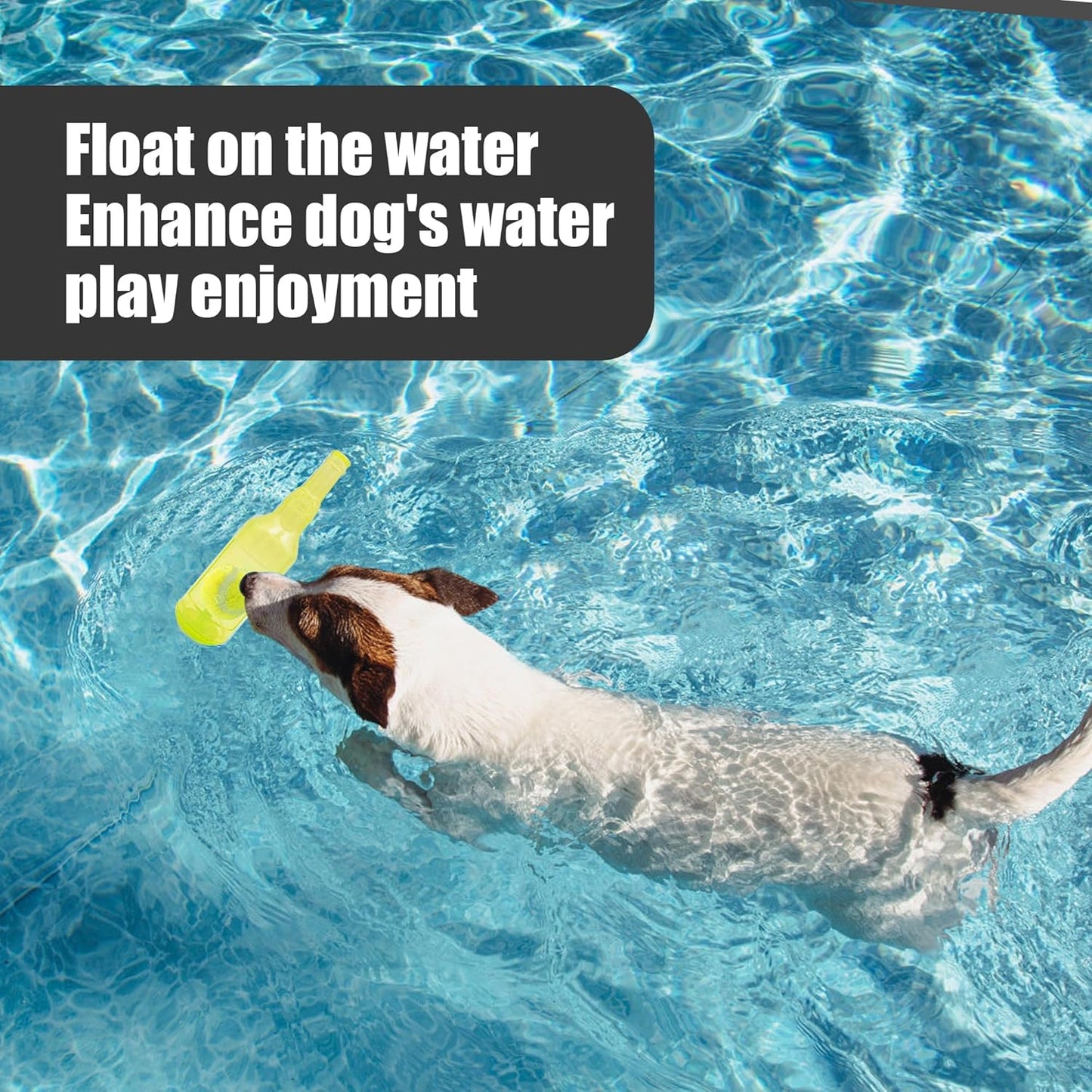 Dog Squeaky Floating Toy for Small Medium Large Dogs Training Fetch Indestructible Dog Chew Toys Indoor Pool Beach Outdoor Pet Supplies Yellow S